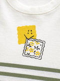 KAPITAL Panel Border Jersey BOX-T PECKISH RAINBOWY - Detail 3