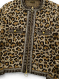 KAPITAL 5G Leopard Mohair Knit ZIP Cabaret Cardigan - 4
