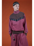 KAPITAL 2-Tone Half Zip Sweatshirt (Pecos Paisley) - 10