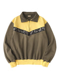 KAPITAL 2-Tone Half Zip Sweatshirt (Pecos Paisley) - BR
