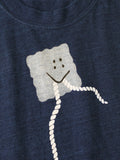 KAPITAL IDG Jersey Crew T PECKISH Anchor - Detail 5