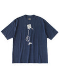 KAPITAL IDG Jersey Crew T-Shirt (PECKISH Anchor Print) - Indigo