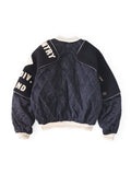 KAPITAL Rayon Satin Quilting Sham Bomber Jacket (Pearl Flag) - 2s