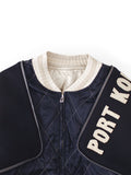 KAPITAL Rayon Satin Quilting Sham Bomber Jacket (Pearl Flag) - 3s