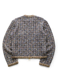 KAPITAL 5G Tweed Knit ZIP Cabaret Cardigan - 1