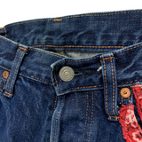 [30] Kapital Zipangu Blue Hand-Crafted Selvedge Bandana Patchwork Denim Jeans