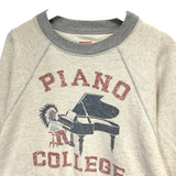 [XL] Kapital Piano College Chieftain Crewneck Sweatshirt Grey
