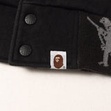 [M] A BATHING APE X STASH FOOT SOLDIER RIB SWEAT VARSITY JACKET