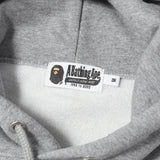 [M] A BATHING APE BAPE COLLEGE APE FACE HOODED SWEATSHIRT GRAY
