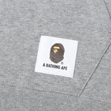 [M] A BATHING APE BAPE COLLEGE APE FACE HOODED SWEATSHIRT GRAY