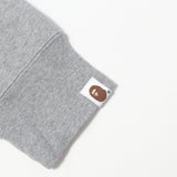 [M] A BATHING APE BAPE COLLEGE APE FACE HOODED SWEATSHIRT GRAY