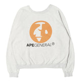 [M] BAPE APE GENERAL CREWNECK SWEATSHIRT OATMEAL