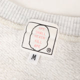 [M] BAPE APE GENERAL CREWNECK SWEATSHIRT OATMEAL