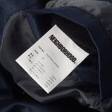 [M] NEIGHBORHOOD 23AW NYLON SATIN STADIUM JACKET (BASEBALL JACKET) NAVY