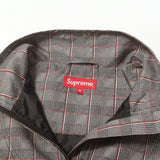 [M] SUPREME 20SS CHECK TRACK HALF ZIP PULLOVER JACKET GREY