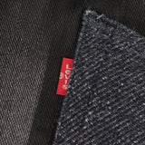 JUNYA WATANABE COMME DES GARCONS × LEVI'S FADED VINTAGE PROCESSED PATCHWORK EMBROIDERED SLIM STRAIGHT DENIM PANTS BLACK INDIGO