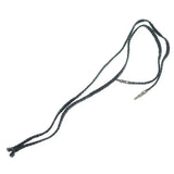 CHROME HEARTS LEATHER BRAID SCROLL TIP NECKLACE SILVER