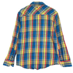 [M] Visvim Black Elk Flannel Check L/S Shirt Blue