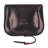 GORO'S SQUARE COIN PURSE BLACK SILVER