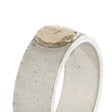 GORO'S FLAT RING SIZE 19 SILVER GOLD