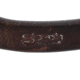 GORO'S GIZA CONCHO LEATHER BRACELET SILVER BROWN