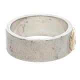 GORO'S FLAT RING SIZE 19 SILVER GOLD