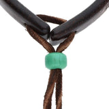 GORO'S GIZA CONCHO LEATHER BRACELET SILVER BROWN