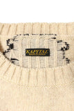 [3] KAPITAL 5G WOOL BONE KNIT BEIGE BLACK