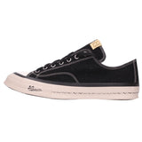 [10] VISVIM SKAGWAY LO LOW-CUT CANVAS SNEAKERS BLACK X WHITE