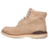 [8.5] VISVIM VIRGIL BOOTS-FOLK LACE UP LEATHER BOOTS BEIGE