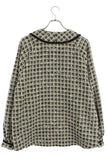 [2] KAPITAL FANCY TWEED BASEBALL L/S SHIRT WHITE BLACK