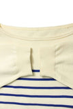 [3] KAPITAL 12G BONE SLEEVE PANEL BORDER KNIT OFF WHITE BLUE