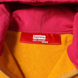 SUPREME 21AW × JUNYA WATANABE MAN COMME DES GARCONS MULTI LOGO COLORBLOCK FULL ZIP HOODED SWEATSHIRT MULTICOLOR
