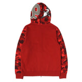 [L] BAPE COLOR CAMO PANDA ZIP HOODIE SWEATSHIRT RED