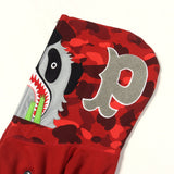 [L] BAPE COLOR CAMO PANDA ZIP HOODIE SWEATSHIRT RED