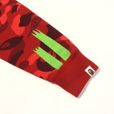 [L] BAPE COLOR CAMO PANDA ZIP HOODIE SWEATSHIRT RED