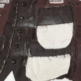UNDERCOVER 90s EARLY PINK TAG INSIDE-OUT GILET VEST BROWN