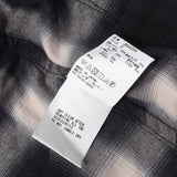 [2] UNDERCOVER JOHN UNDERCOVER ZIP HOODIE DOCKING OMBRE CHECK GOWN BLACK X NAVY