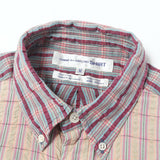 [M] CDG SHIRT SEERSUCKER CHECK B.D. SHIRT BEIGE BLUE