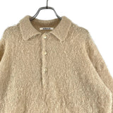 [5] AURALEE BRUSHED SUPER KID MOHAIR KNIT POLO