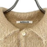 [5] AURALEE BRUSHED SUPER KID MOHAIR KNIT POLO