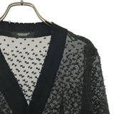 [1] UNDER COVER SHEER JACQUARD CARDIGAN BLACK