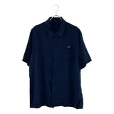 [3] VISVIM 2020SS FREE EDGE SHIRT (INDIGO-DYED STENCIL PRINT OPEN COLLAR RAYON SHIRT) INDIGO