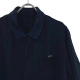 [3] VISVIM 2020SS FREE EDGE SHIRT (INDIGO-DYED STENCIL PRINT OPEN COLLAR RAYON SHIRT) INDIGO