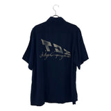 [3] VISVIM 2020SS FREE EDGE SHIRT (INDIGO-DYED STENCIL PRINT OPEN COLLAR RAYON SHIRT) INDIGO