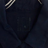 [3] VISVIM 2020SS FREE EDGE SHIRT (INDIGO-DYED STENCIL PRINT OPEN COLLAR RAYON SHIRT) INDIGO