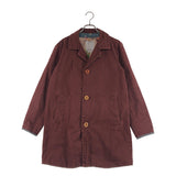 [S] VISVIM MIES COAT BURGUNDY BROWN