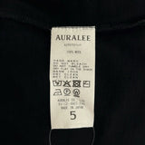 [5] AURALEE SUPER SOFT WOOL JERSEY TEE BLACK