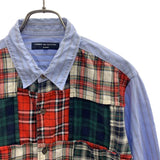 [M] COMME DES GARCONS HOMME TARTAN CHECK PATCHWORK SHIRT