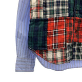[M] COMME DES GARCONS HOMME TARTAN CHECK PATCHWORK SHIRT